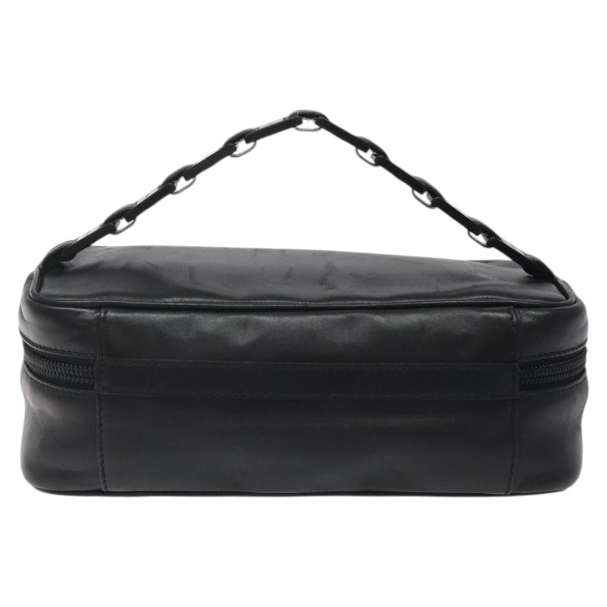 Salvatore Ferragamo Vala Clutch Bag Leather Black Leather Clutche & Pouche Bag (Authentic Pre-Loved)