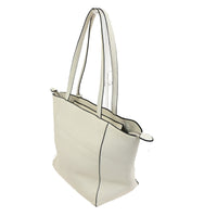Prada Vintage Tote Leather White Leather Tote Bag Bag (Authentic Pre-Loved)