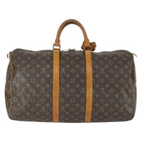 Louis Vuitton Keepall Bag Monogram Canvas Brown Canvas Travel Bag Bag (Authentic Pre-Loved)