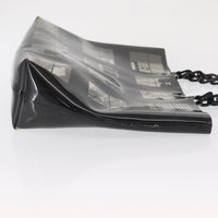 Chanel Coco Window Tote Printed Vinyl Black Plastic Tote Bag Bag (Authentic Pre-Loved)
