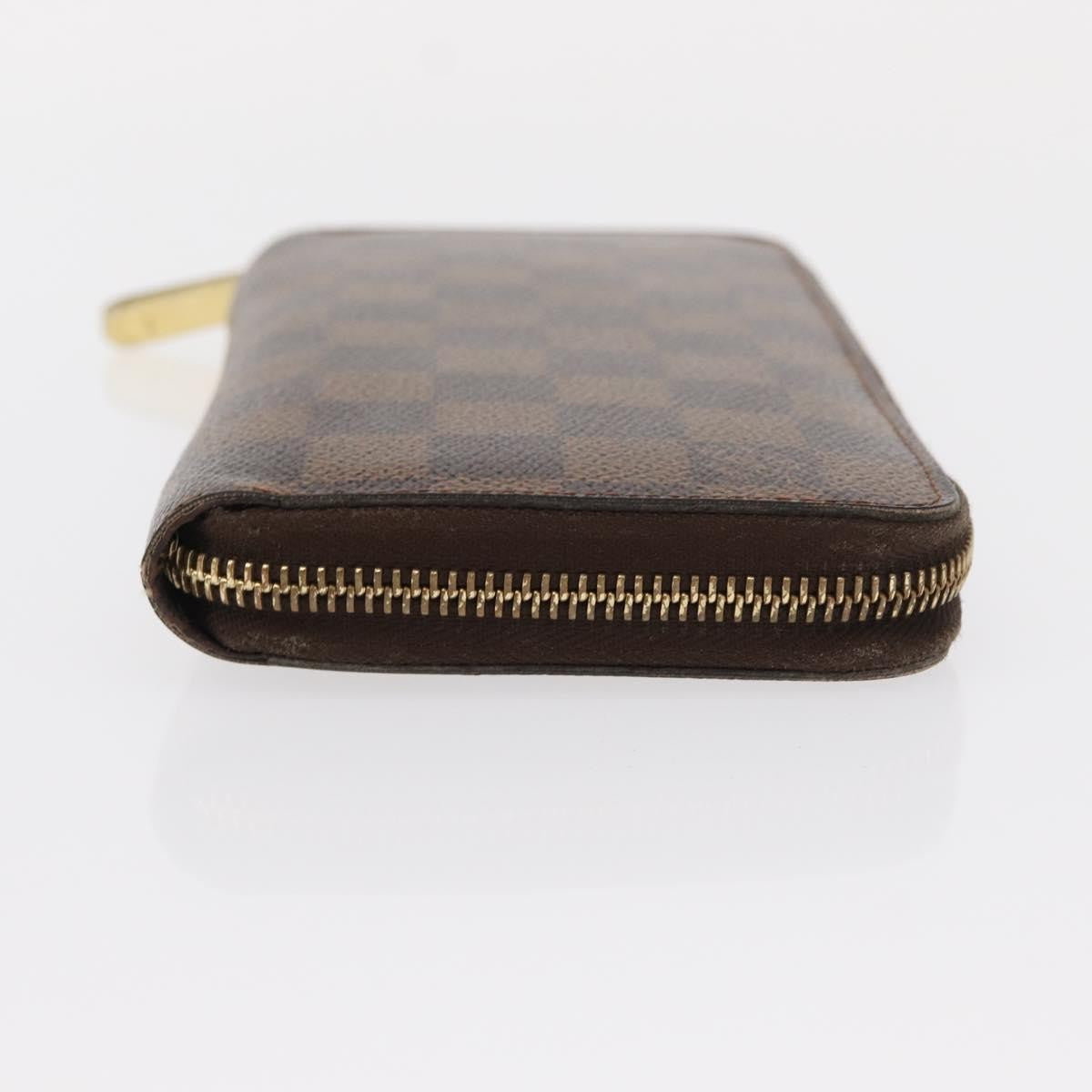 Louis Vuitton Zippy Wallet Nm Damier Brown Canvas Wallets Accessory (Authentic Pre-Loved)