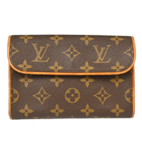 Louis Vuitton Florentine Pochette Monogram Canvas Brown Canvas Clutche & Pouche Bag (Authentic Pre-Loved)