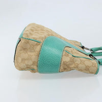 Gucci Vintage Ring Tote Gg Canvas With Leather Beige Canvas Tote Bag Bag (Pre-Loved)