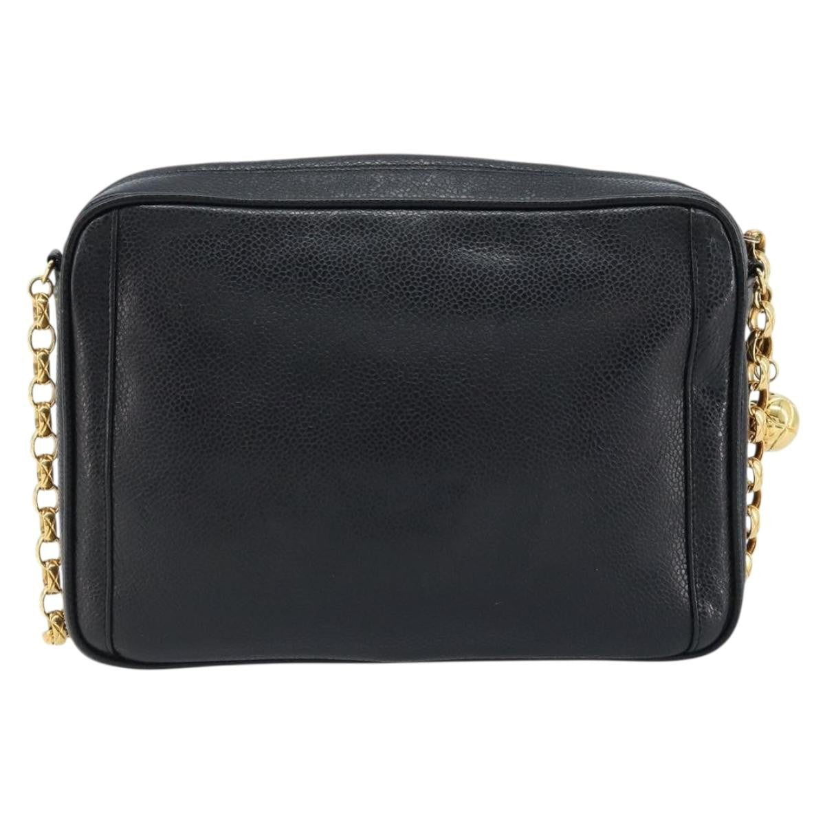 Chanel Vintage Front Pocket Cc Camera Bag Caviar Black Leather Shoulder Bag Bag (Authentic Pre-Loved)