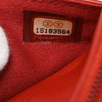 Chanel Chanel Wallet On Chain Camellia Lambskin Red Leather Clutche & Pouche Bag (Pre-Loved)