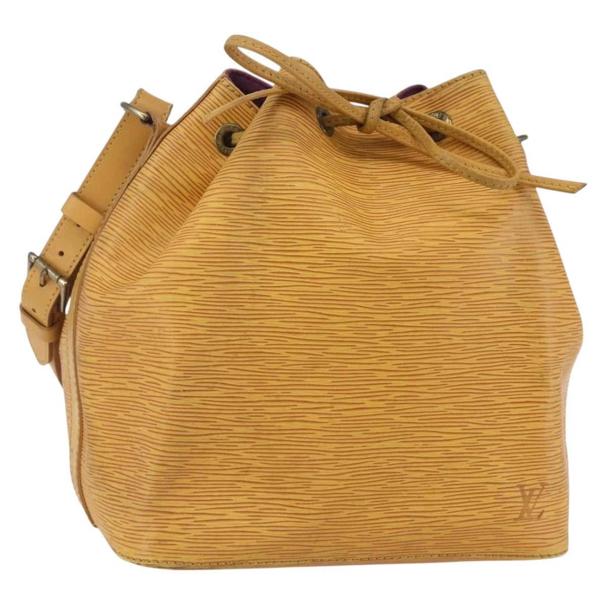 Louis Vuitton Petit Noe Handbag Epi Leather Yellow Leather Shoulder Bag Bag (Authentic Pre-Loved)