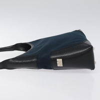 Salvatore Ferragamo Vintage Shoulder Bag Canvas Navy Canvas Shoulder Bag Bag (Authentic Pre-Loved)