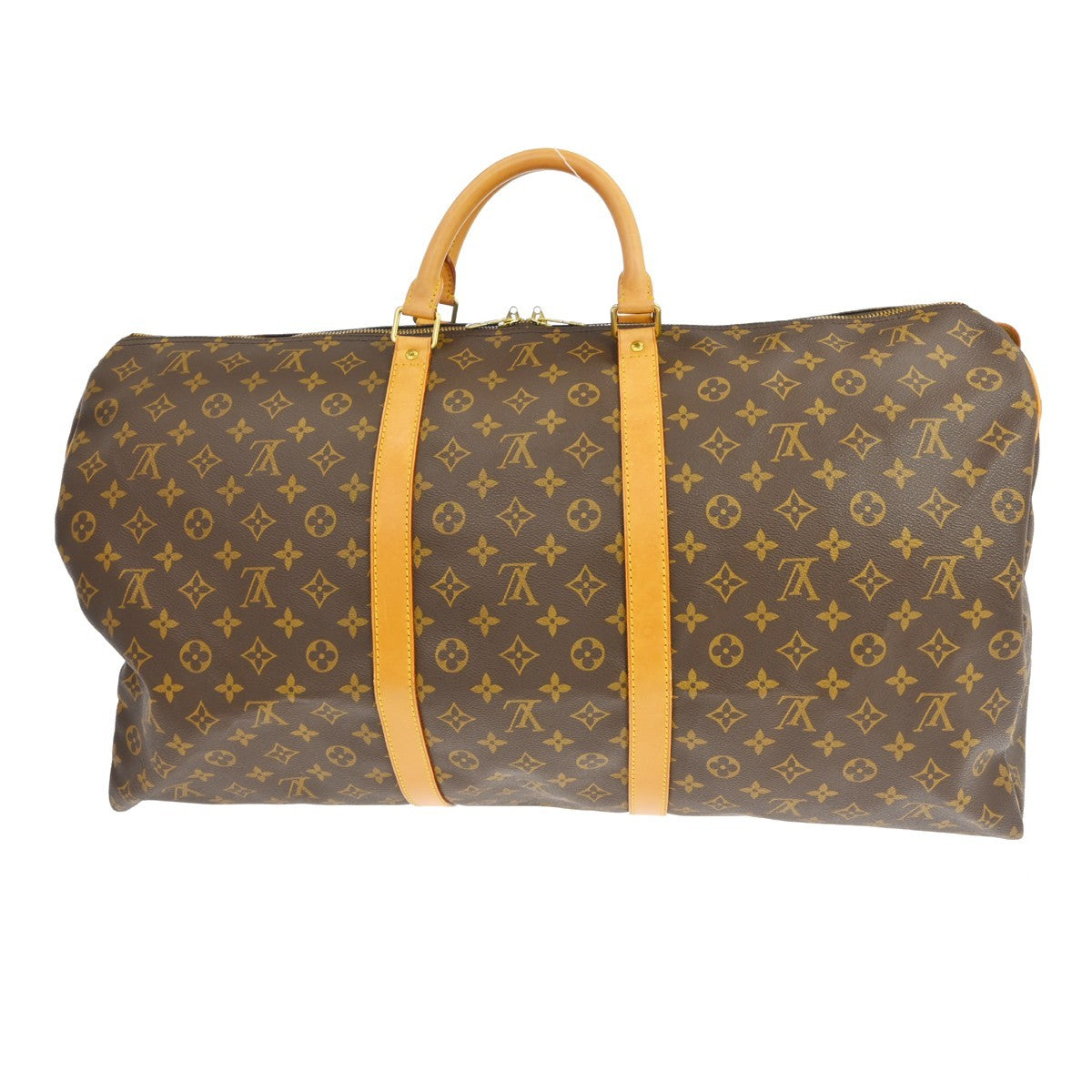 Louis Vuitton Keepall Bag Monogram Canvas Brown Canvas Travel Bag Bag (Authentic Pre-Loved)