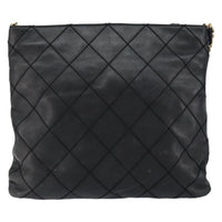 Chanel Vintage Shoulder Bag Leather Black Leather Shoulder Bag Bag (Authentic Pre-Loved)