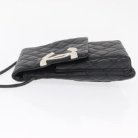 Chanel Cambon Flap Crossbody Bag Quilted Lambskin Silver Leather Shoulder Bag Bag (Authentic Pre-Loved)