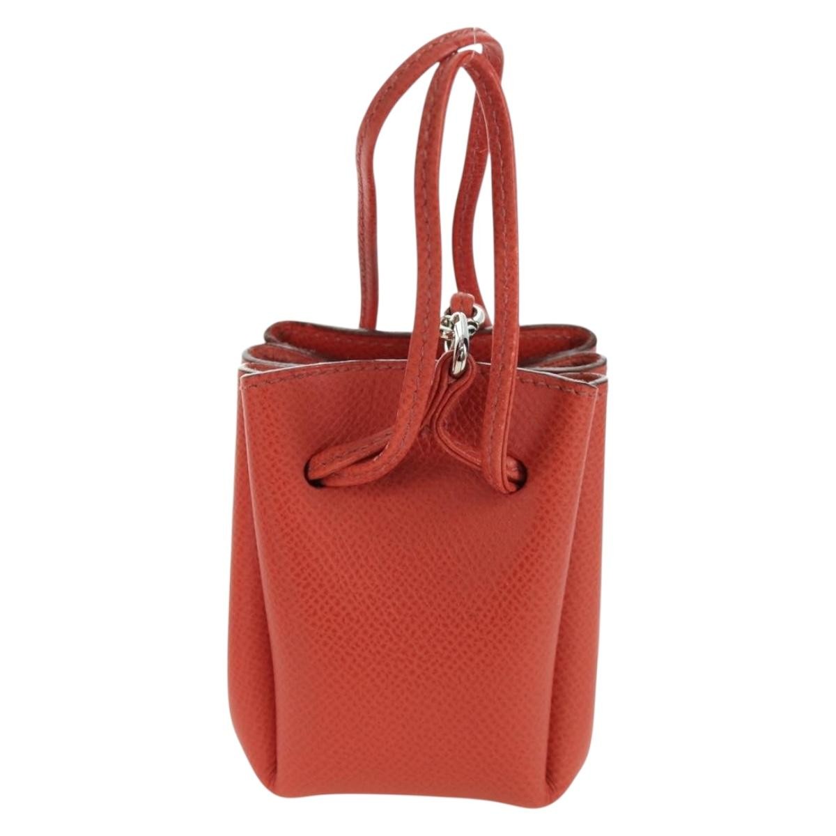 Hermes Vespa Pouch Leather Red Leather Clutche & Pouche Bag