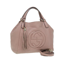 Gucci Soho Convertible Shoulder Bag Leather Pink Leather Tote Bag Bag (Authentic Pre-Loved)