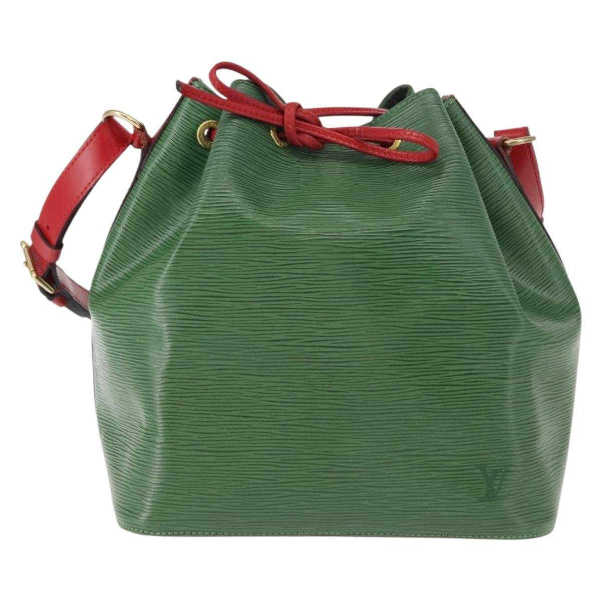 Louis Vuitton Bicolor Petit Noe Handbag Epi Leather Green Leather Shoulder Bag Bag (Pre-Loved)