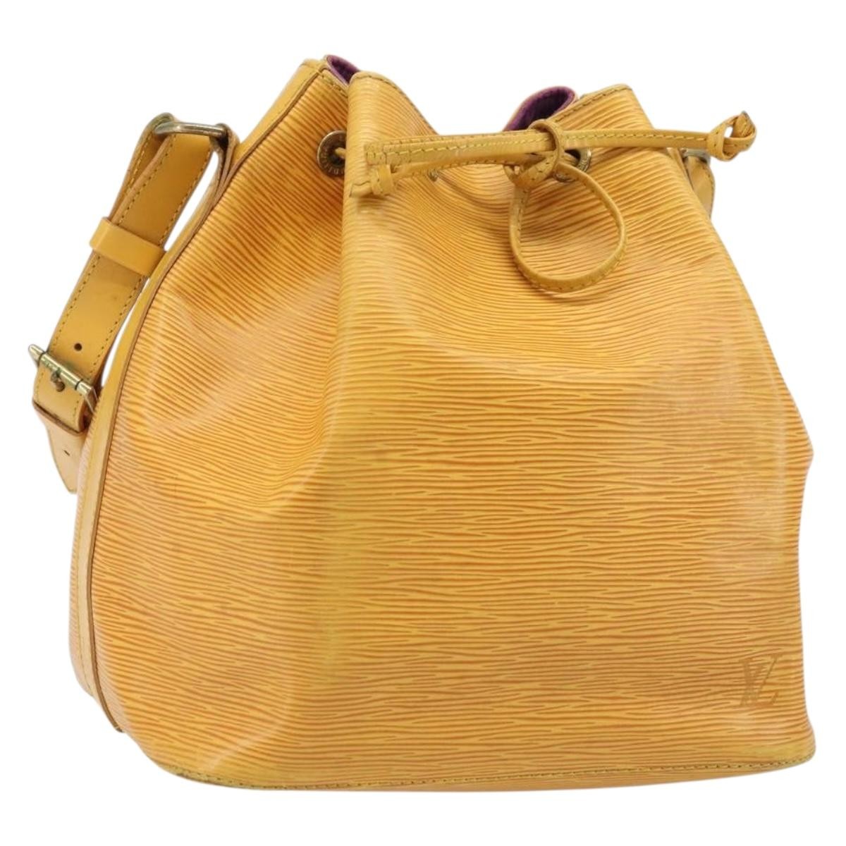 Louis Vuitton Petit Noe Handbag Epi Leather Yellow Leather Shoulder Bag Bag (Authentic Pre-Loved)