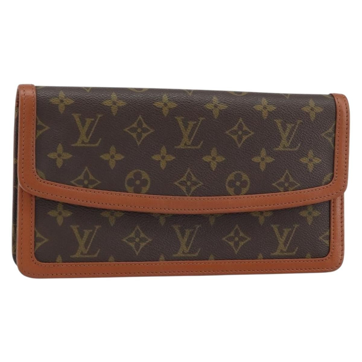 Louis Vuitton Dame Pochette Monogram Canvas Brown Canvas Clutche & Pouche Bag (Authentic Pre-Loved)