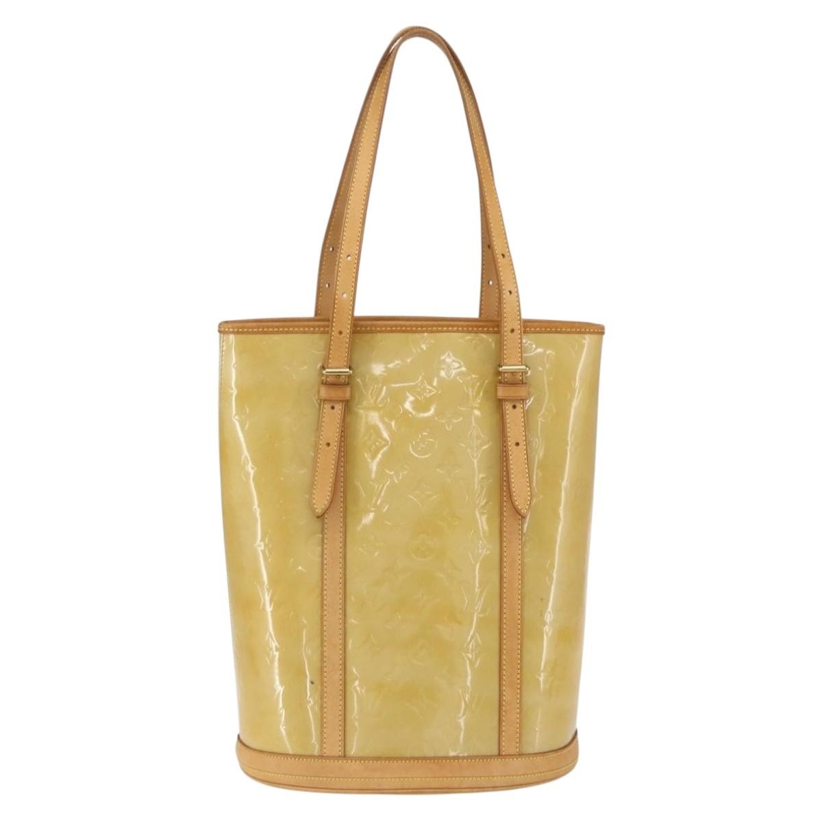 Louis Vuitton Bucket Bag Monogram Vernis Beige Patent_Leather Shoulder Bag Bag (Authentic Pre-Loved)