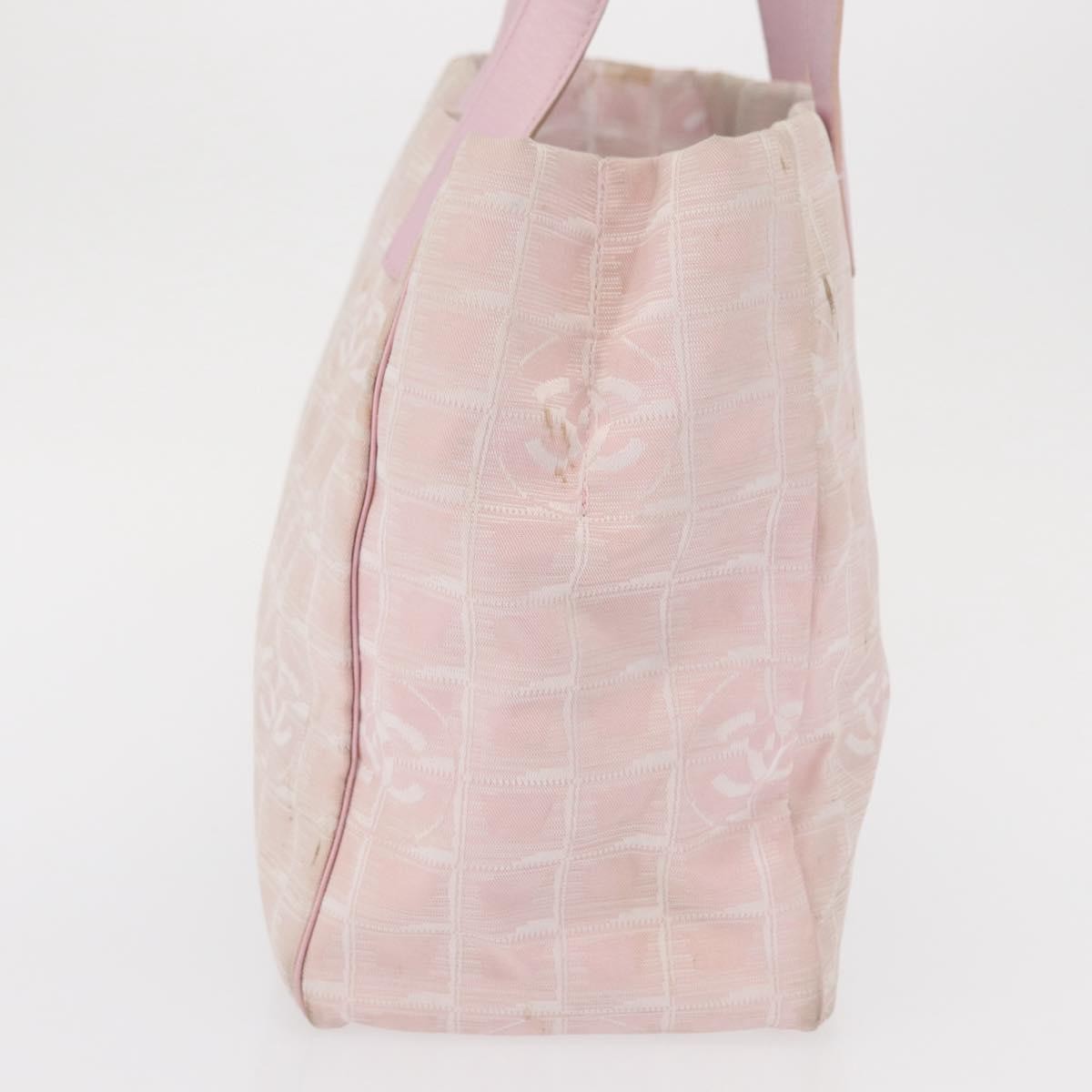 Chanel Chanel Travel Line Tote Nylon Pink Nylon Tote Bag Bag (Pre-Loved)