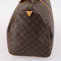 Louis Vuitton Keepall Bag Monogram Canvas Brown Canvas Travel Bag Bag (Authentic Pre-Loved)