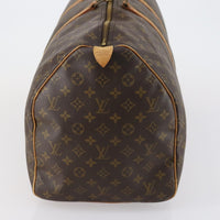 Louis Vuitton Keepall Bag Monogram Canvas Brown Canvas Travel Bag Bag (Authentic Pre-Loved)