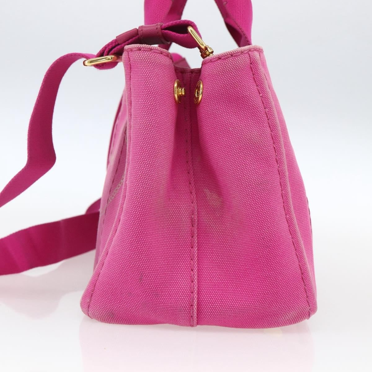 Prada Canapa Convertible Tote Canvas Pink Canvas Tote Bag Bag (Authentic Pre-Loved)