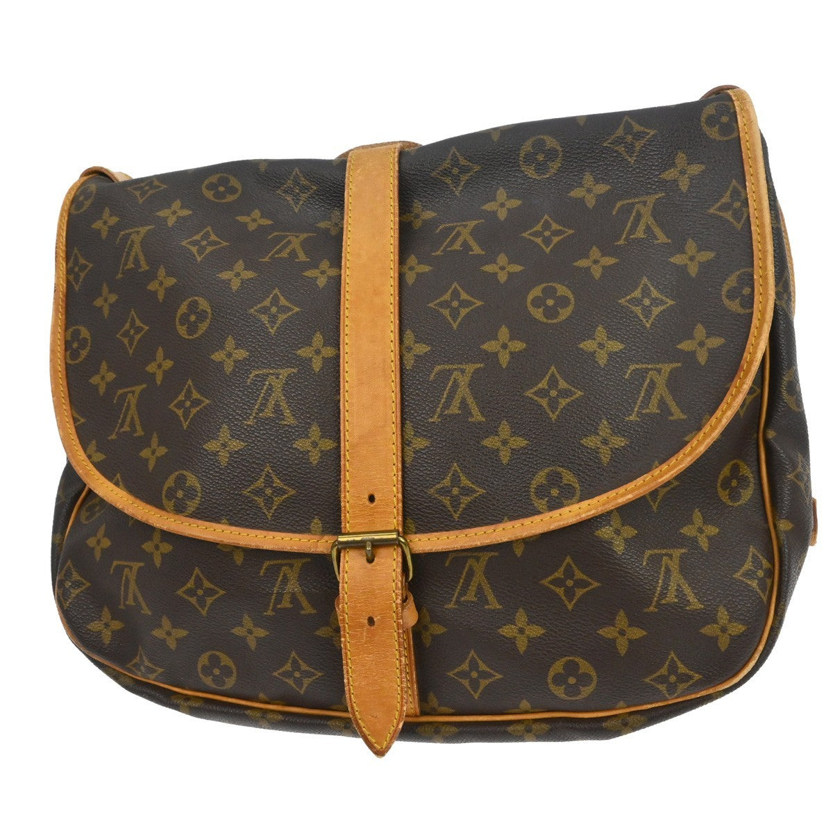 Louis Vuitton Louis Vuitton Saumur Handbag Monogram Canvas Brown Canvas Shoulder Bag Bag (Pre-Loved)
