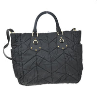 Prada Convertible Side Pocket Tote Chevron Tessuto Black Nylon Tote Bag Bag (Pre-Loved)
