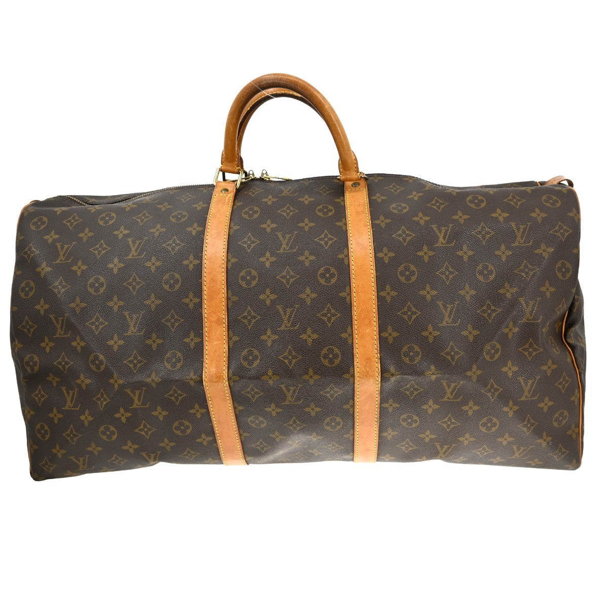 Louis Vuitton Keepall Bag Monogram Canvas Brown Canvas Travel Bag Bag (Pre-Loved)