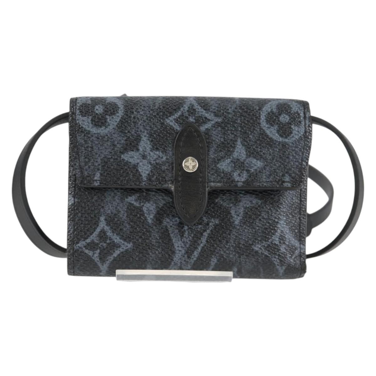 Louis Vuitton Cross Card Holder Limited Edition Monogram Pastel Noir Black Canvas Clutche & Pouche Bag (Pre-Loved)