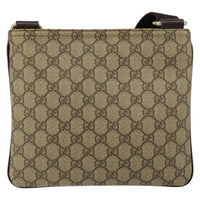 Gucci Flat Messenger Bag Gg Canvas Beige Canvas Shoulder Bag Bag (Pre-Loved)