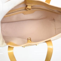 Louis Vuitton Wilshire Handbag Monogram Vernis Beige Patent_Leather Handbag (Authentic Pre-Loved)