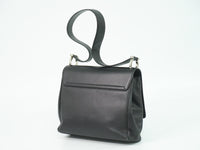 Salvatore Ferragamo Gancini Shoulder Bag Leather Black Leather Shoulder Bag Bag (Authentic Pre-Loved)