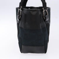 Salvatore Ferragamo Gancini Tote Canvas Black Canvas Tote Bag Bag (Authentic Pre-Loved)
