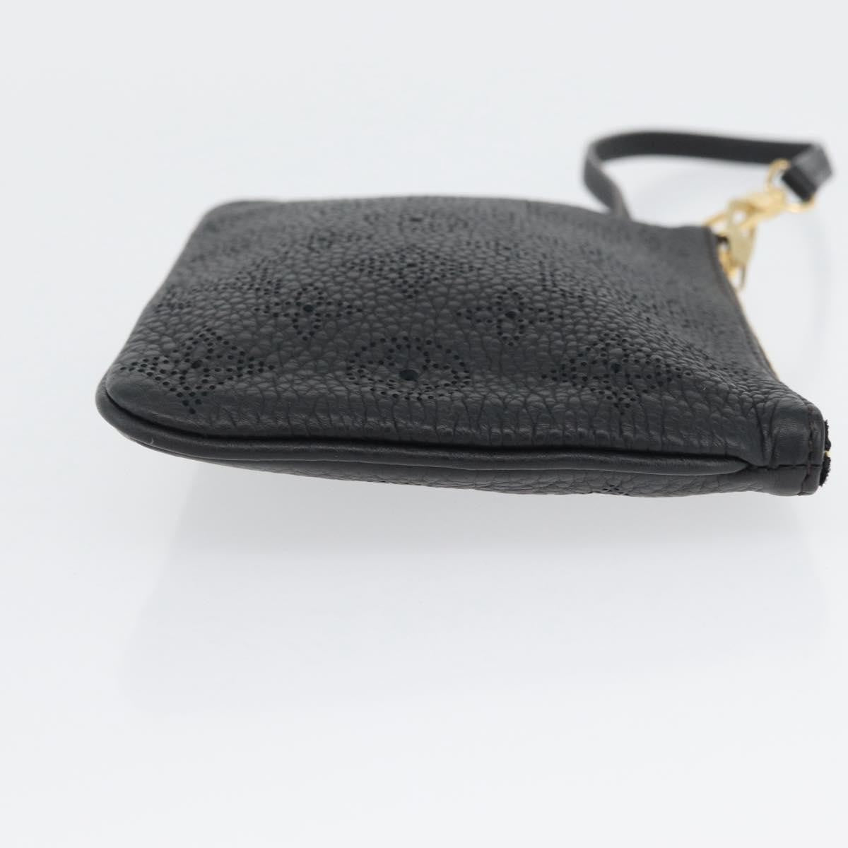 Louis Vuitton Selene Pochette Mahina Leather Black Leather Clutche & Pouche Bag (Pre-Loved)