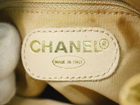 Chanel Vintage Cc Tassel Shoulder Bag Lambskin Beige Leather Shoulder Bag Bag (Authentic Pre-Loved)