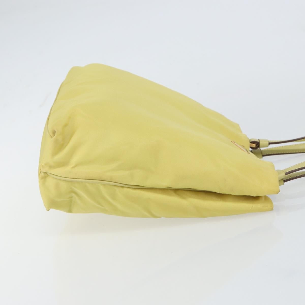 Prada Vintage Tote Nylon Yellow Nylon Tote Bag Bag (Authentic Pre-Loved)