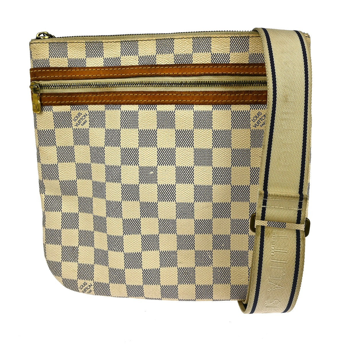 Louis Vuitton Bosphore Pochette Damier White Canvas Clutche & Pouche Bag (Pre-Loved)