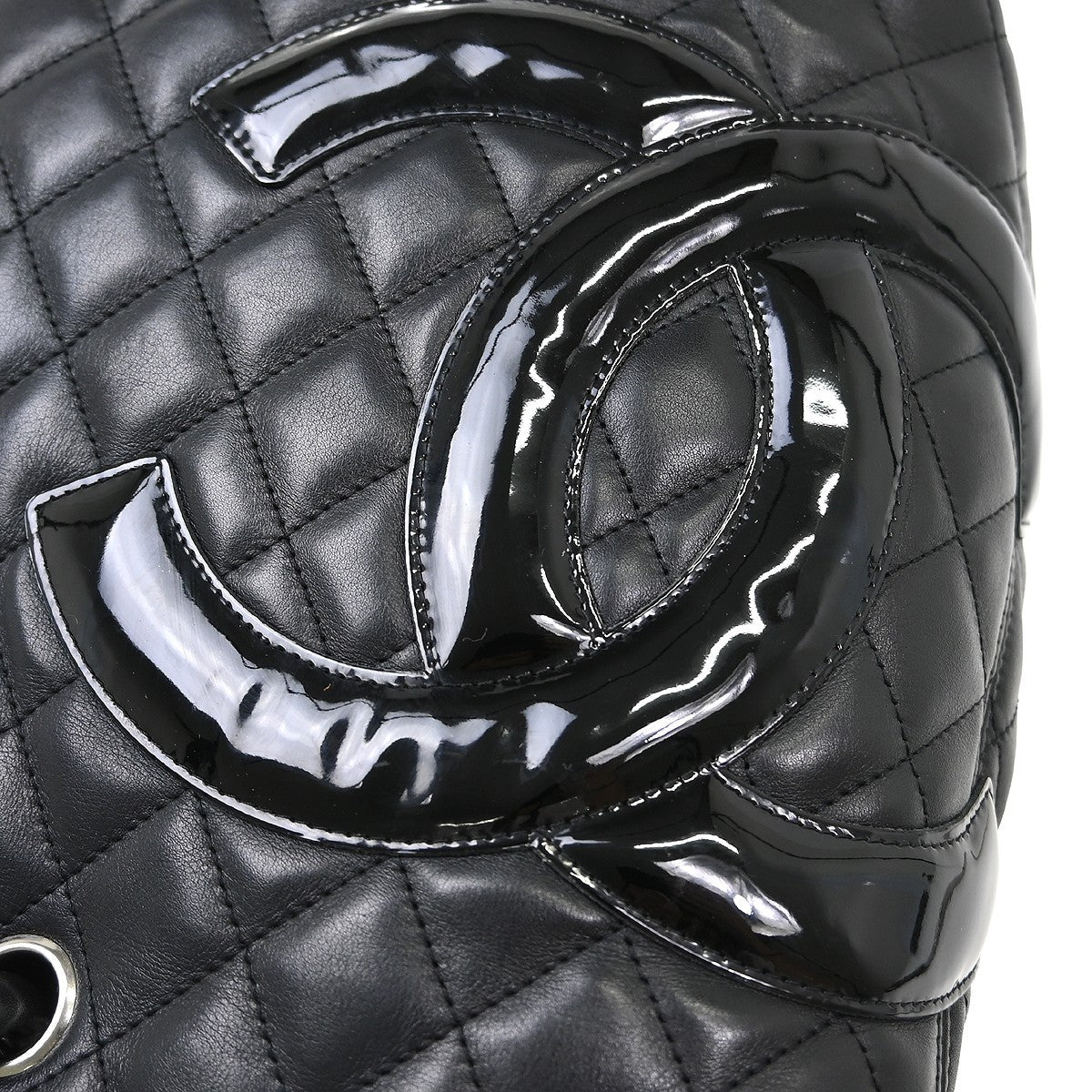 Chanel Cambon Tote Quilted Leather Black Calfskin Handbag (Pre-Loved)