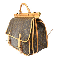 Louis Vuitton Sac Chasse Hunting Bag Monogram Canvas Brown Canvas Briefcase Bag (Authentic Pre-Loved)