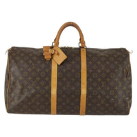 Louis Vuitton Keepall Bag Monogram Canvas Brown Canvas Travel Bag Bag (Authentic Pre-Loved)