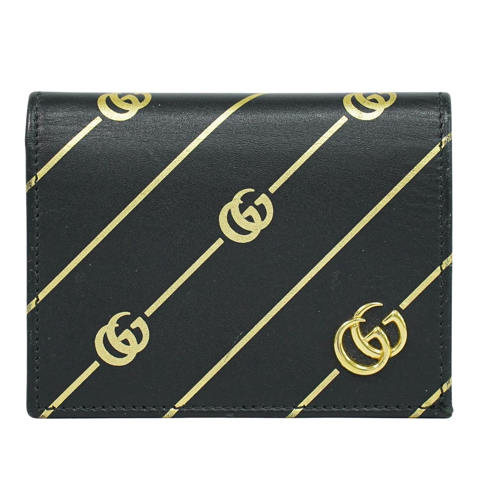 Gucci Gg Marmont Wallet Leather Black Leather Wallets Accessory (Authentic Pre-Loved)