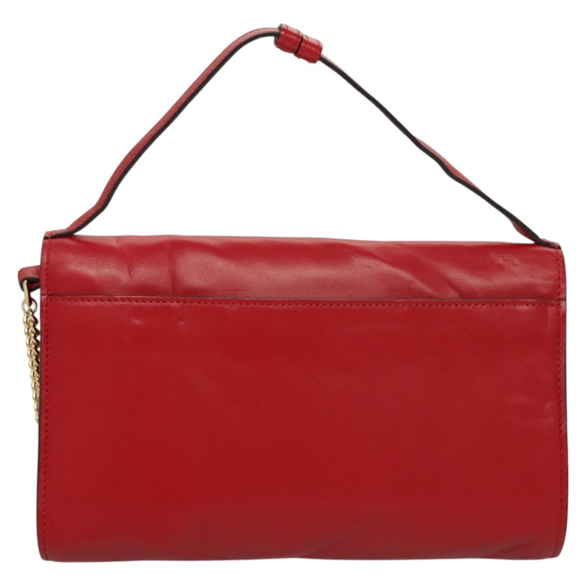 Gucci Zumi Shoulder Bag Leather Red Leather Bag (Authentic Pre-Loved)