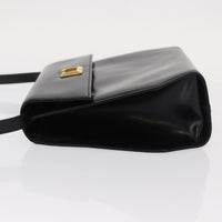 Salvatore Ferragamo Gancini Shoulder Bag Leather Black Leather Shoulder Bag Bag (Authentic Pre-Loved)