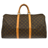 Louis Vuitton Louis Vuitton Keepall Bag Monogram Canvas Brown Canvas Travel Bag Bag (Authentic Pre-Loved)