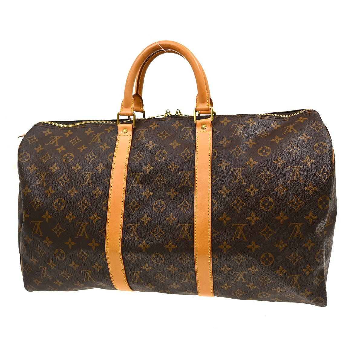 Louis Vuitton Keepall Bag Monogram Canvas Brown Canvas Travel Bag Bag (Pre-Loved)