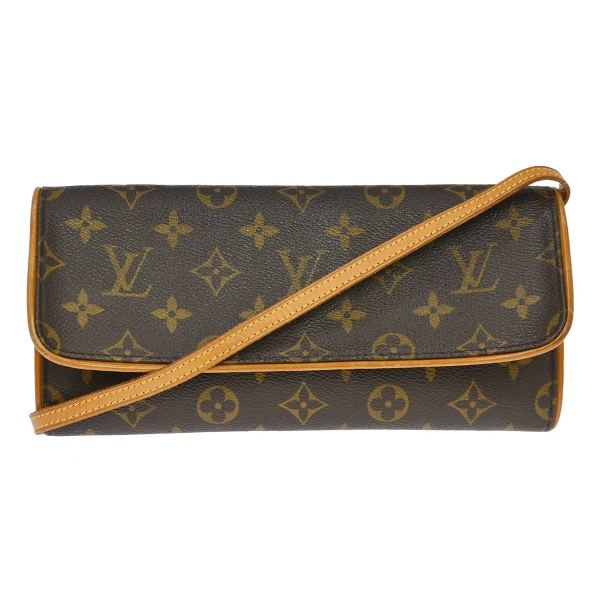 Louis Vuitton Twin Handbag Monogram Canvas Brown Canvas Clutche & Pouche Bag (Pre-Loved)