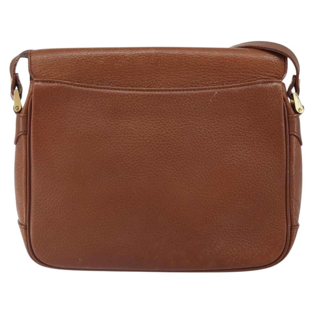 Burberry Vintage Shoulder Bag Leather Brown Leather Shoulder Bag Bag (Authentic Pre-Loved)