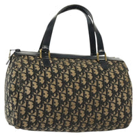 Christian Dior Vintage Trotter Boston Bag Diorissimo Canvas Navy Canvas Bag (Authentic Pre-Loved)