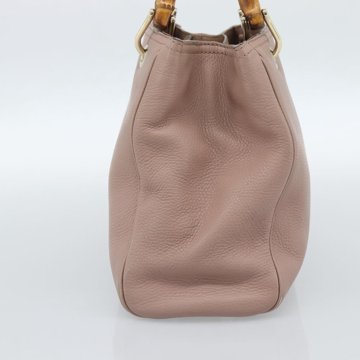 Gucci Bamboo Shopper Tote Leather Pink Leather Tote Bag Bag (Pre-Loved)