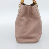 Gucci Bamboo Shopper Tote Leather Pink Leather Tote Bag Bag (Pre-Loved)