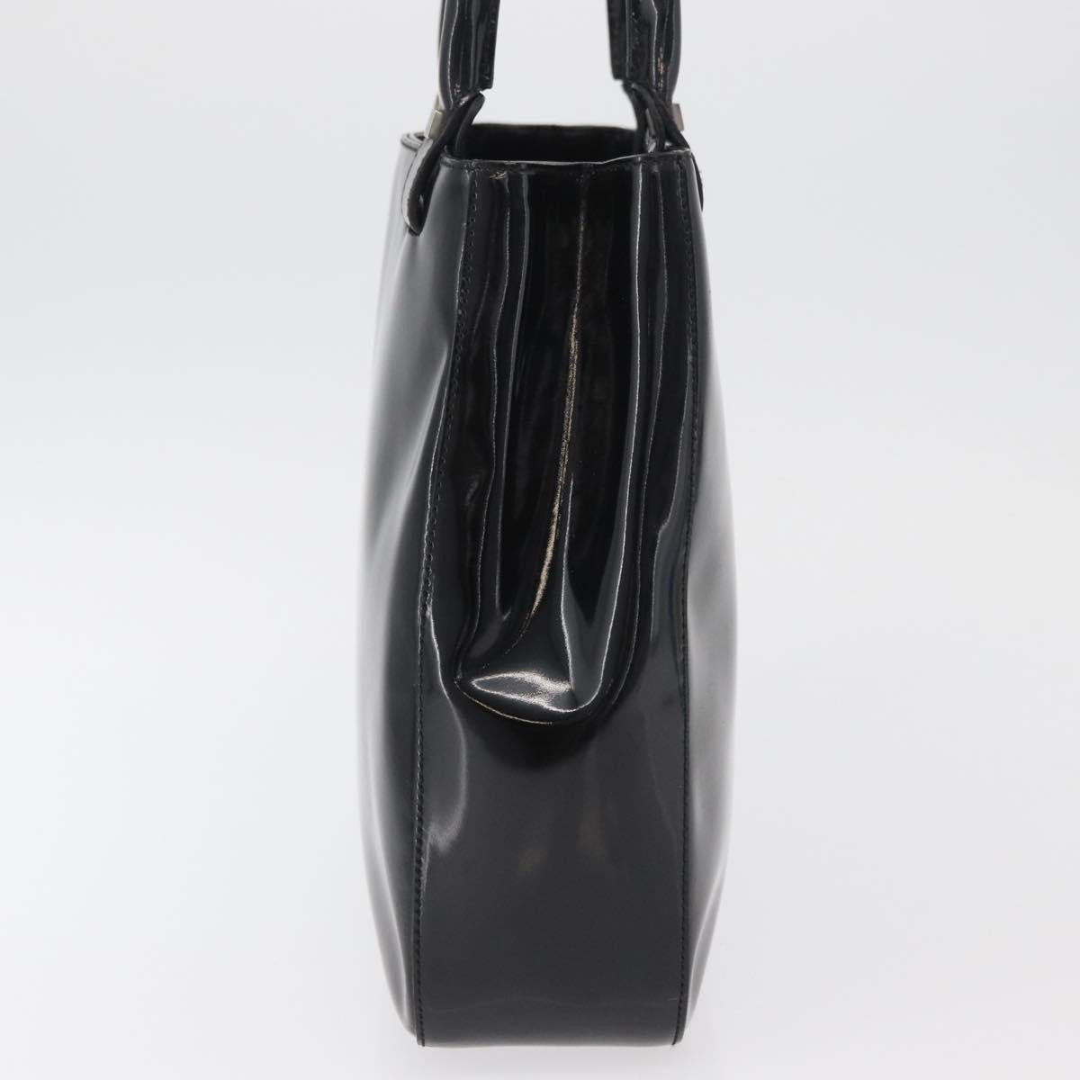 Salvatore Ferragamo Vintage Tote Bag Patent Leather Black Patent_Leather Tote Bag Bag (Pre-Loved)